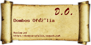 Dombos Ofélia névjegykártya